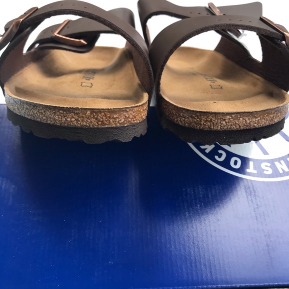 New! Birkenstock Arizona BS Dark Brown Leather Sandals Sz 41 Women 10 Men 8 - Picture 3 of 9